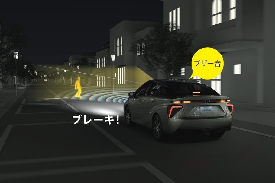 プリクラッシュセーフティ 夜間イメージ
